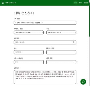 YSOShmupRecords 기록 폼 상단 부분